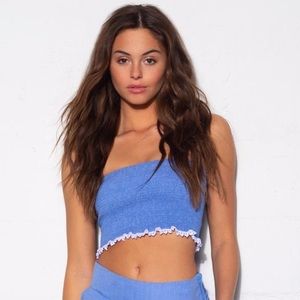 Peixoto Copacabana Crop Bandeau Top